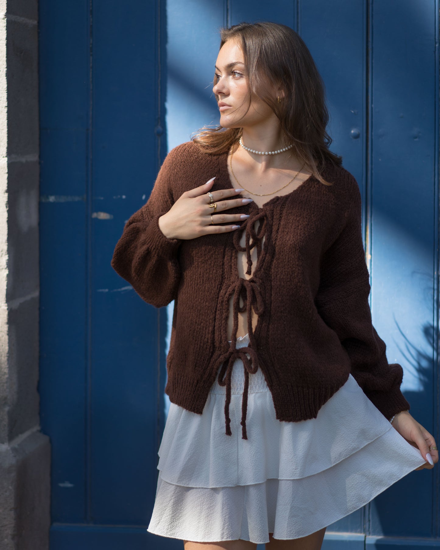 Gilet Flavie Marron