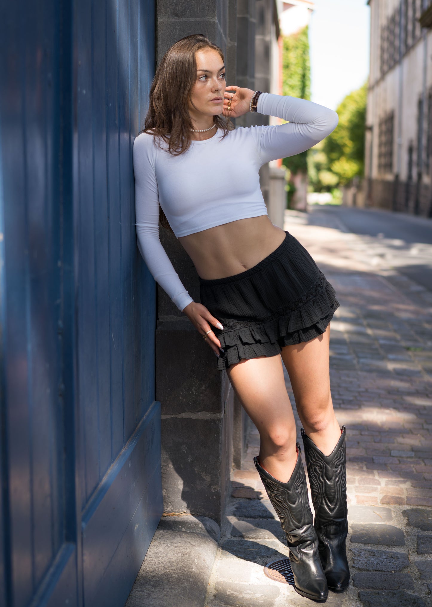 Jupe-short Léa Noir