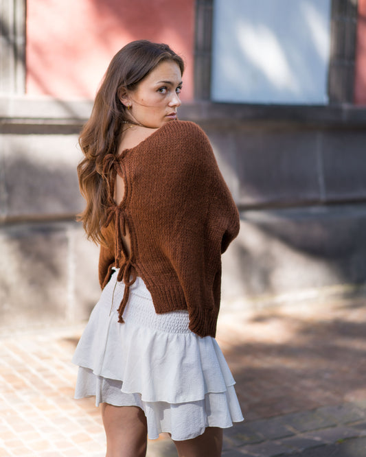 Gilet Flavie Marron Clair