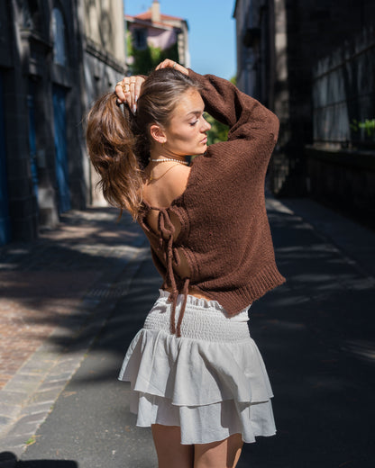 Gilet Flavie Marron