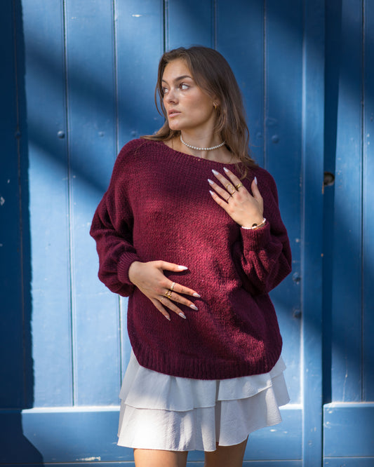 Gilet Flavie Bordeaux