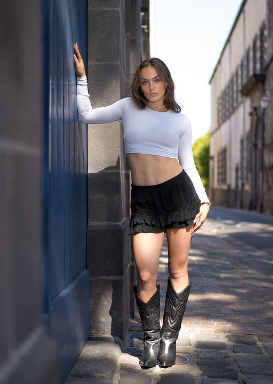 Jupe-short Léa Noir