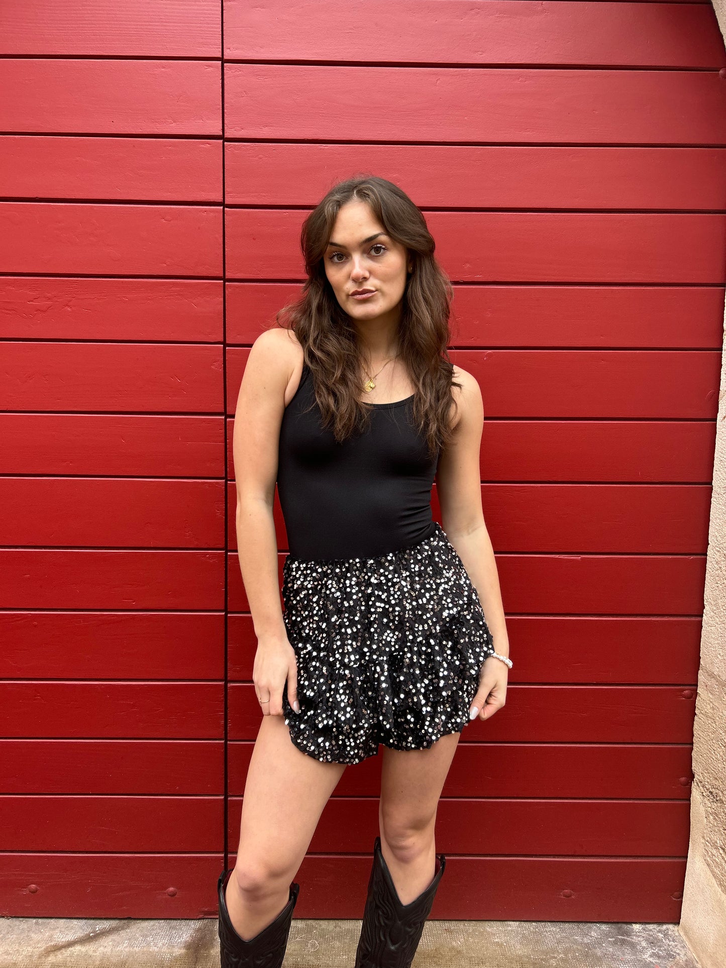 Jupe Short Léa à paillettes