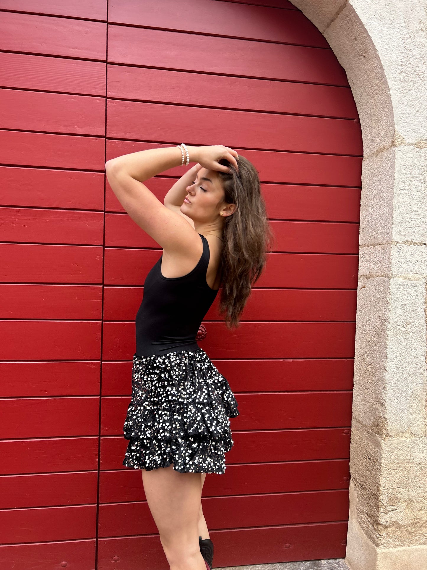 Jupe Short Léa à paillettes