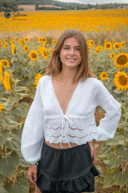 Gilet Lilou Blanc ( en précommande)
