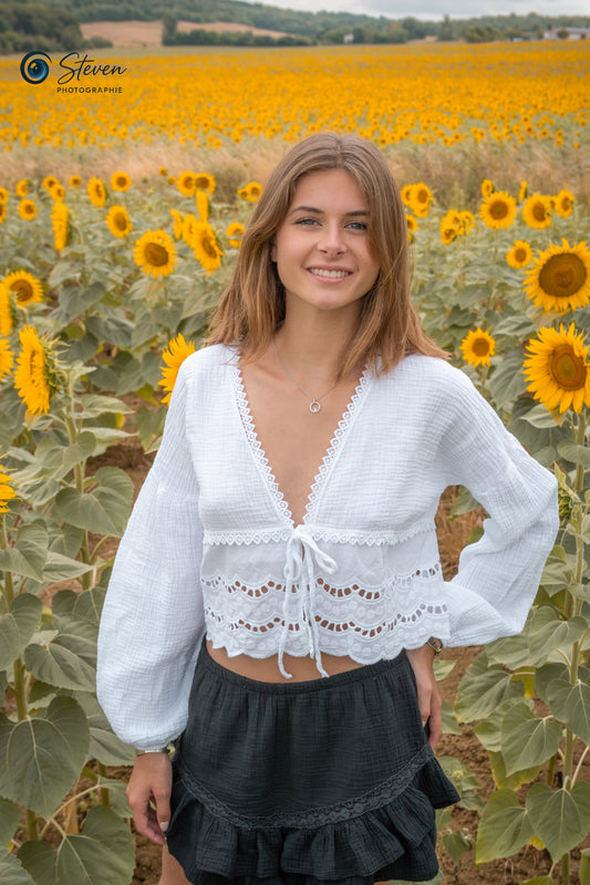 Gilet Lilou Blanc ( en précommande)