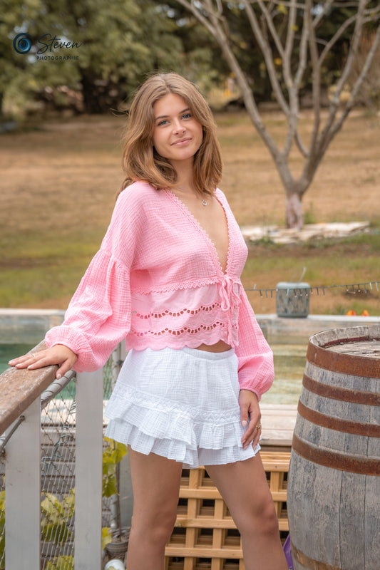 Gilet Lilou Rose